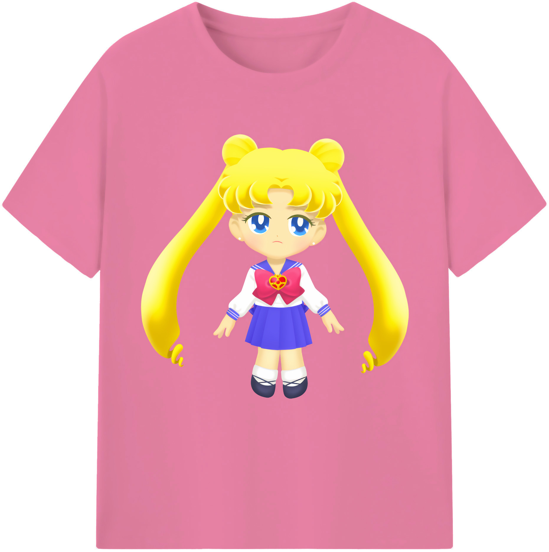 （画像用） 美少女戦士セーラームーン 愛野 美奈子 あいの みなこ Sailor Moon Aino Minako 綿100％半袖Tシャツ（フロントプリント）